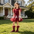 thumbnail image 2 of TELOLY 3Pairs Kids Socks,4-6 Years Old Ruffle Socks,3D Anti-Slip Heel Lace Socks,Combination3, 2 of 7