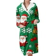 thumbnail image 1 of Peignoirs pour Femmes Peignoir Long Chaud Tendance à Manches Longues d'Hiver Pyjama Robe de Nuit, 1 of 5