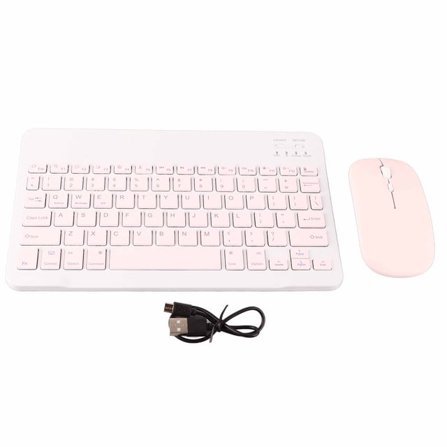 Clavier Sans Fil Rechargeable, Clavier Bluetooth 10 Pouces Ensemble Clavier Bluetooth Ultra Fin Clavier Souris Réponse Rapide