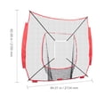 thumbnail image 6 of 7x7 FT Baseball Softball Practice Net (NET ONLY), Portable Training Net for Hitting Batting Catching Pitching, Backstop Equipment with 1-Hole & 9-Hole Strike Zone Targets, 6 of 10