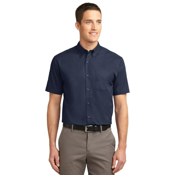 Port Authority TLS508 Tall Short Sleeve Easy Care Shirt, Mens Casual Button Down Shirts