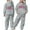 Grey, variant on Kiijoy Toddler Girls Sweatsuit Letter Print Hoodie Sweatpants Set Hooded Sweatshirt Joggers Outfits