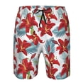 thumbnail image 3 of Goofa Lilies Flowers Printed Mens Swim Trunks Summer Quick Dry Short Beach Swimwear Bathing Suits-Medium, 3 of 9