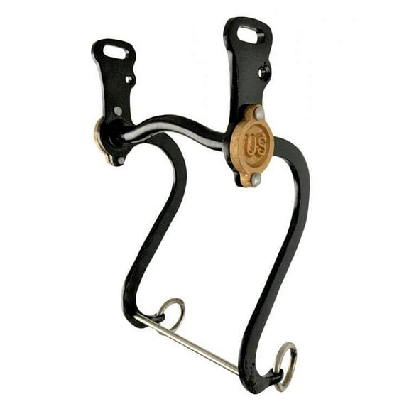 Showman Black Steel Cavalry Style Bit w/ Port Mouth