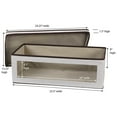 thumbnail image 2 of Household Essentials Large Canvas Storage Box, Vision Box with Clear Front Panel, Reinforced Poly-Cotton Canvas, Fully-Removable Lid, Folds for Storage, Natural with Brown Trim, 2 of 5