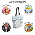 thumbnail image 7 of FORMRS Womens Canvas Tote Bag with Zipper Inner Pocket Shoulder Handbag, Light Blue Mountain, 7 of 7
