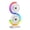 White, variant on Sktrjpolfis Double Head Desktop Fan, Circulating Oscillating Fan with RGB Ambient Light, 1800mAh, Silent, USB Rechargeable, for Office Bedroom Use