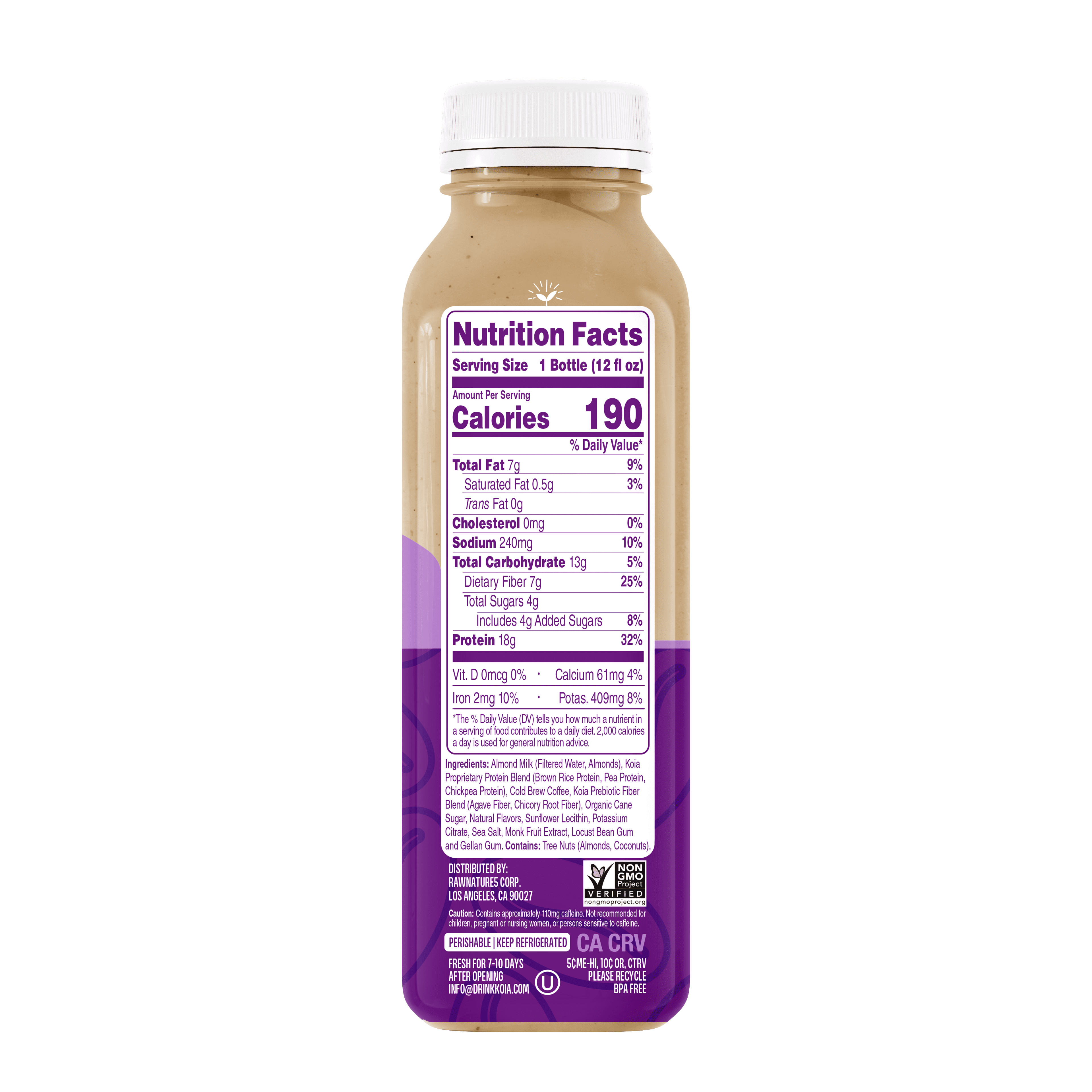 Koia Protein Nutritional Shake, Cold Brew Coffee, 18g Plant Protein, Non-Dairy Ready to Drink