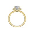 thumbnail image 2 of Diamond-Capitals 2.20 Carat Sparkle Princess Cut Moissanite Halo Engagement Ring for her Solid 18K Yellow Gold Size 9, 2 of 8