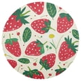thumbnail image 3 of Ryvnso Strawberry Fruit Round Plate Mats Dining Table Placemat Set of 4 for Holiday Decoration, 3 of 7