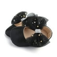 thumbnail image 6 of Elainilye Baby Girls Mary Janes Flat Bowknot Rubber Sole First Walker Princess Dress Shoes Toddler Shoes for Girls 0-3 Month, 6 of 9