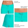 thumbnail image 4 of Pantalones cortos para mujer, estilo simple, con cordón, suaves, transpirables, cintura baja, pantalones cortos de natación para mujer, para playa, surf, verde claro, XL, 4 of 5