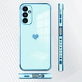 thumbnail image 4 of for Samsung Galaxy A14 5G Case Heart Plating Electroplate Luxury Elegant Case Camera Protector Soft TPU Shockproof Protective Corner Back Cover Galaxy A14 5G Case -Blue, 4 of 11