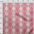 thumbnail image 3 of oneOone Cotton Cambric Light Pink Fabric Check Craft Projects Decor Fabric Printed By The Yard 42 Inch Wide, 3 of 5