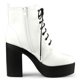 thumbnail image 5 of Botines Allegra K con tacón grueso Cordón Arriba cremallera plataforma para Mujeres Blanco 41, 5 of 6
