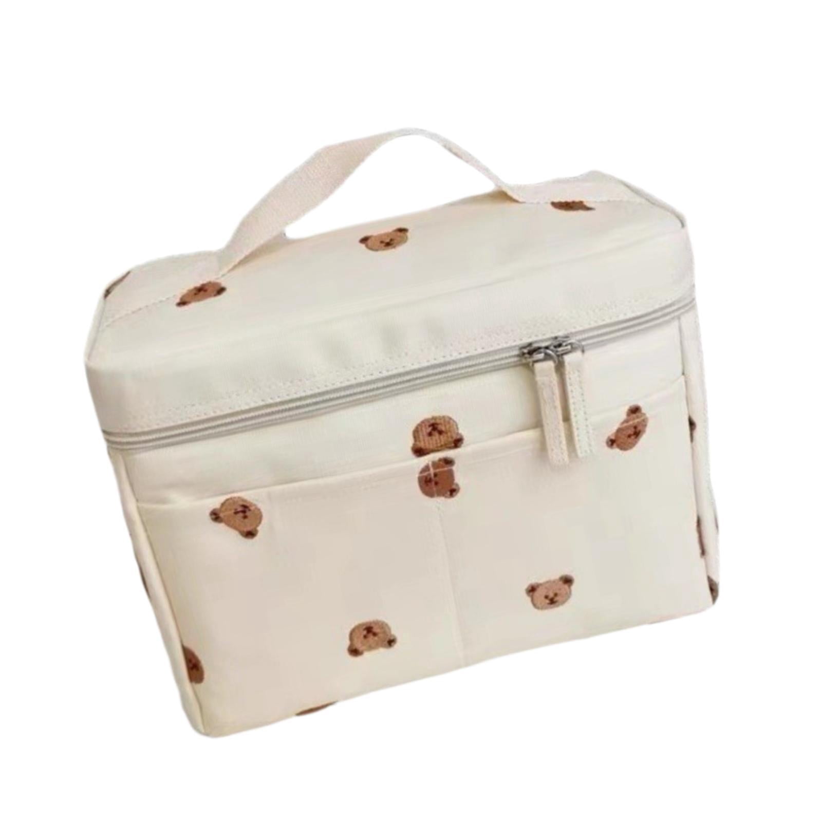 LeeQinersw Baby Diaper Bag Canvas Lightweight Portable Diaper Organizer Pouch Baby Stroller White