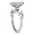 thumbnail image 3 of Empire Jewelry 2.3 Ct Marquise Cut Moissanite Ring - 14K White Gold Plated Ring for Women - Winding Design with Baguette & Round Cut Diamonds - Engagement Ring for Her - Wedding Jewelry, 3 of 3