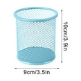 thumbnail image 4 of Black Pen Holder Cup for Desk,Pen Holder,Pencil Organizer Mesh Cup,Wire Mesh Pencil Cup Holder for Desk Office Pen Organizer,Mesh Metal Pen Holder for Desk,Pencil Holder Workspace Organizers Office, 4 of 9
