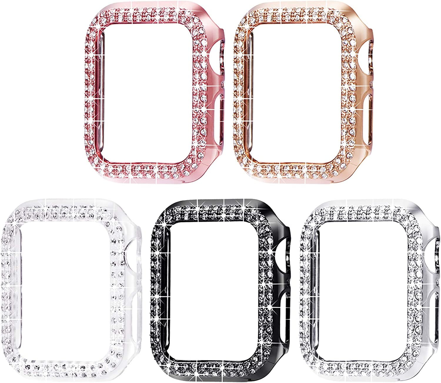 44mm Case Compatible with Apple Watch Case, Bling Frame Protective Case