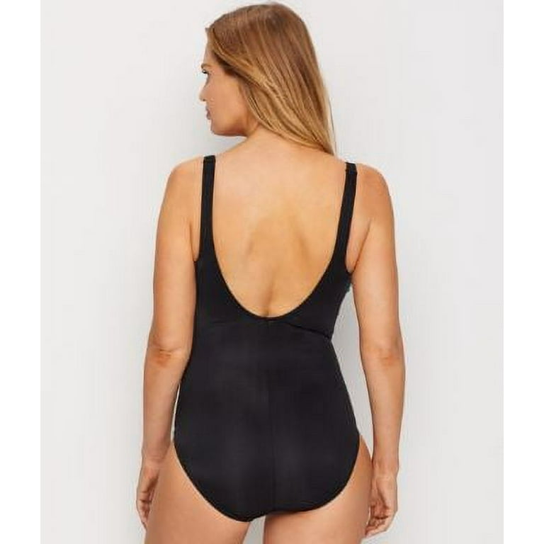 Miraclesuit Women s Temptress Tummy Control One Piece Swimsuit Black 14 Walmart