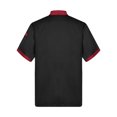 thumbnail image 5 of IEFIEL Mens Short Sleeve Chef Coat Double-Breasted Bakery Hotel Jacket Uniform Shirt Black 3XL, 5 of 7