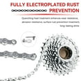 thumbnail image 5 of 6/7/8 Speed Bike Chain, Bicycle Chain 1/2x3/32 Inch Steel Bike Chain MTB Chains Replacement for BMX Road Mountain Bike, 116 Links, Silver, 5 of 9