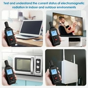 Electromagnetic Radiation Detector Professional 3 in 1 Handheld EMF Reader Portable EMF Meter with Sound Light Alarm Digital LCD EMF Tester Temperature Measure Reusable for Home