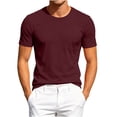 thumbnail image 3 of Oalirro Mens Textured Mesh Pocket T-Shirt - Crew Neck Lightweight Breathable & Quick-Dry Summer Tee, 3 of 10