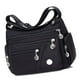 thumbnail image 1 of Jumpingount Bolso de hombro para mujer, bolsa de almacenamiento con múltiples bolsillos y cremallera, bolsos cruzados para chicas jóvenes, accesorio de Bolsas de mensajero y de hombro Negro Jumpingount AP006479-01, 1 of 6