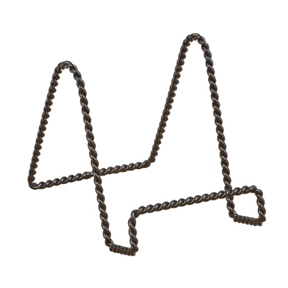 Tripar Soporte Decorativo De Alambre Trenzado Negro (4 Pulgadas De Profundidad) – Expositor De Mesa – Diseño De Borde Cuadrado Hecho A Mano Para Un Aspecto Elegante Y Moderno – Perfecto Para Libros De