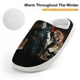 thumbnail image 4 of Michael Myers Characters Cotton Slippers For Kids Winter Warm Soft Plush Slippers with Rubber Sole Non-Slip Indoor Outdoor Slip on Shoes For Teen Boys Girls Children, 4 of 8