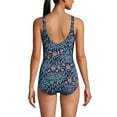 thumbnail image 2 of Lands' End Women's Scoop Neck Tugless Sporty One Piece Swimsuit, 2 of 3