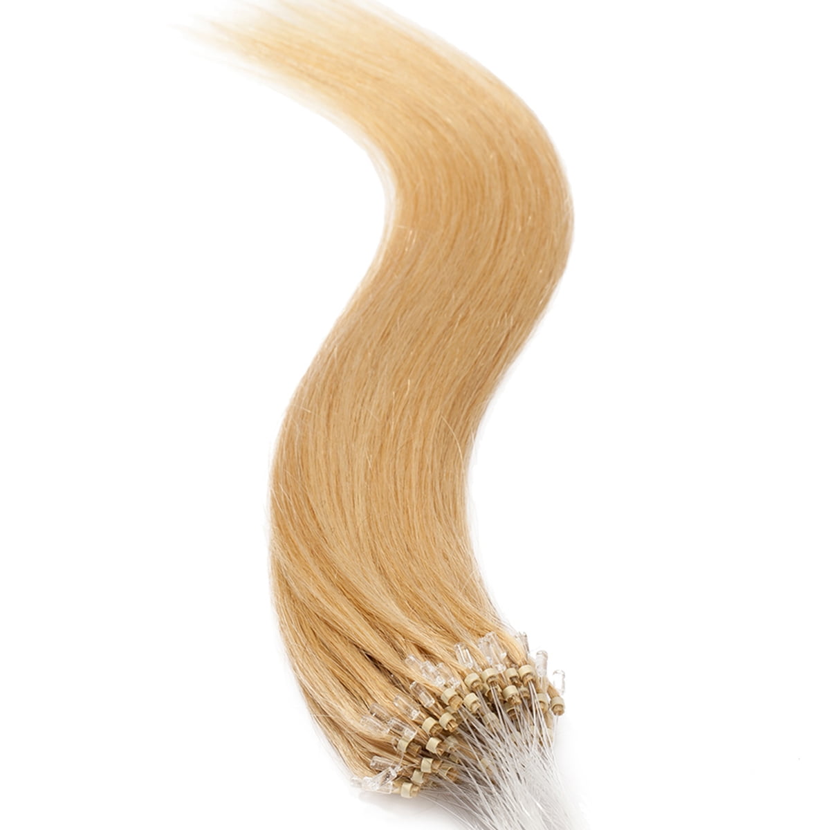 SEGO Micro Loop Thick Real Remy Human Hair Extensions Invisible Band Micro Ring Beads Hair 200 Strands Black Hair Extensions