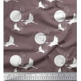 thumbnail image 1 of Soimoi Cotton Cambric Fabric Bamboo Tree,Moon & Stork Bird Fabric Prints by Yard 42 Inch Wide, 1 of 1