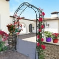 thumbnail image 4 of Aukfa Metal Garden Arch, Garden Arbor Trellis Climbing Plants Wedding Arch,59" x 98.4", Black, 4 of 6