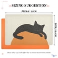 thumbnail image 6 of Yayeee Doormat for Indoor Entrance 32" x 20" Non Slippery Floor Rug, Sleeping Black Cat, 6 of 8