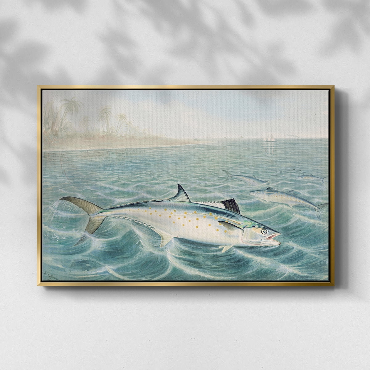 Vintage Landscape-CXXXI By Wexford Home Framed in Gold Wood Gallery Wrapped Canvas 27 in. x 41 in.