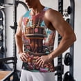thumbnail image 5 of Logiee fairy-tale-world-with-delicious-candy Print Men's Workout Tank Top,Quick Dry Workout Tank Top,Gym Muscle Tee,Fitness Bodybuilding Sleeveless T Shirt-XX-Large, 5 of 7