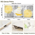 thumbnail image 5 of 3 Pieces Yellow Gray Bathroom Wall Art Prints Dahlia Flowers Relax Soak Unwind Signs on Rustic Wood Background Canvas Picture Stretched and Framed for Bedroom Living Room Ready to Hang, 5 of 6