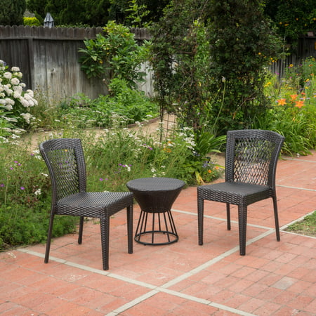 Remy Wicker 3 Piece Outdoor Stacking Chair Chat