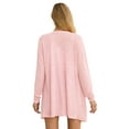 thumbnail image 4 of JWD Women's Cardigan Lightweight Open Front Cardigan Sheer Long Sleeve Button Down Loose Knited Cardigan Pink Large, 4 of 6