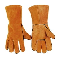 Welding Gloves Heat/Fire Resistant Leather High-temperature Resistant Gloves Protect You from Welding Sparks,Hot Coals