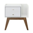thumbnail image 2 of HomeStock Coastal Craftsman 1 Drawer Night Stand in White, 2 of 3