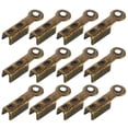 thumbnail image 1 of 200 Pcs Fold Over Cord Ends, 8.1x1.2mm Ribbon Crimp Ends Cap, Clasp Tips for Leather Craft Making Diy (Bronze), 1 of 6