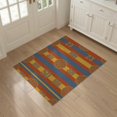 thumbnail image 3 of ODIKA 3'x5' Washable Area Rug Retro Stripe Score Number Football Bold Round Blanket Basketball Playful for Hallway, Laundry Room, Non-Slip, Flatweave, Easy Care, 3 of 7