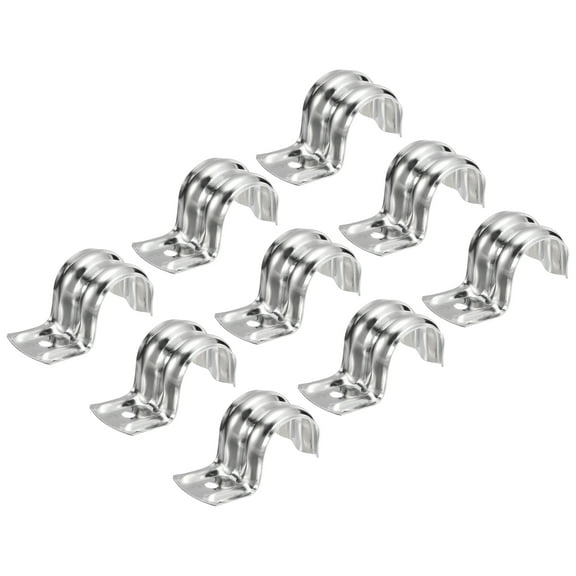 Uxcell 18Pack 5/8 Inch Rigid Pipe Straps One Hole Straps Stainless Steel Pipe Clamp