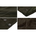 thumbnail image 4 of Chaqueta polar de invierno para hombre, cálida, de algodón grueso y militar, con cuello alto y carga, 4 of 5