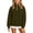 Army Green, variant on Kids Half-Zip Pullover High Neck Fleece Sweatshirt Top Coffee 5 Years