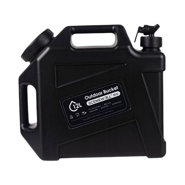 Toystoory Cubo de agua para acampar al aire libre de 12L, contenedor portátil a prueba de fugas, válvula, barriles de almacenamiento, Kits de desorden para acampar
