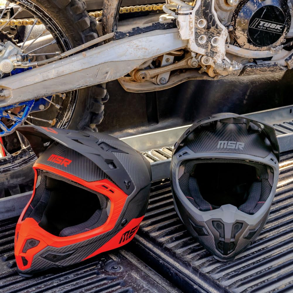 MSR Carbon Hex Motocross, Dirt Bike Helmet w/MIPS XX-Large Matte Black/Blue